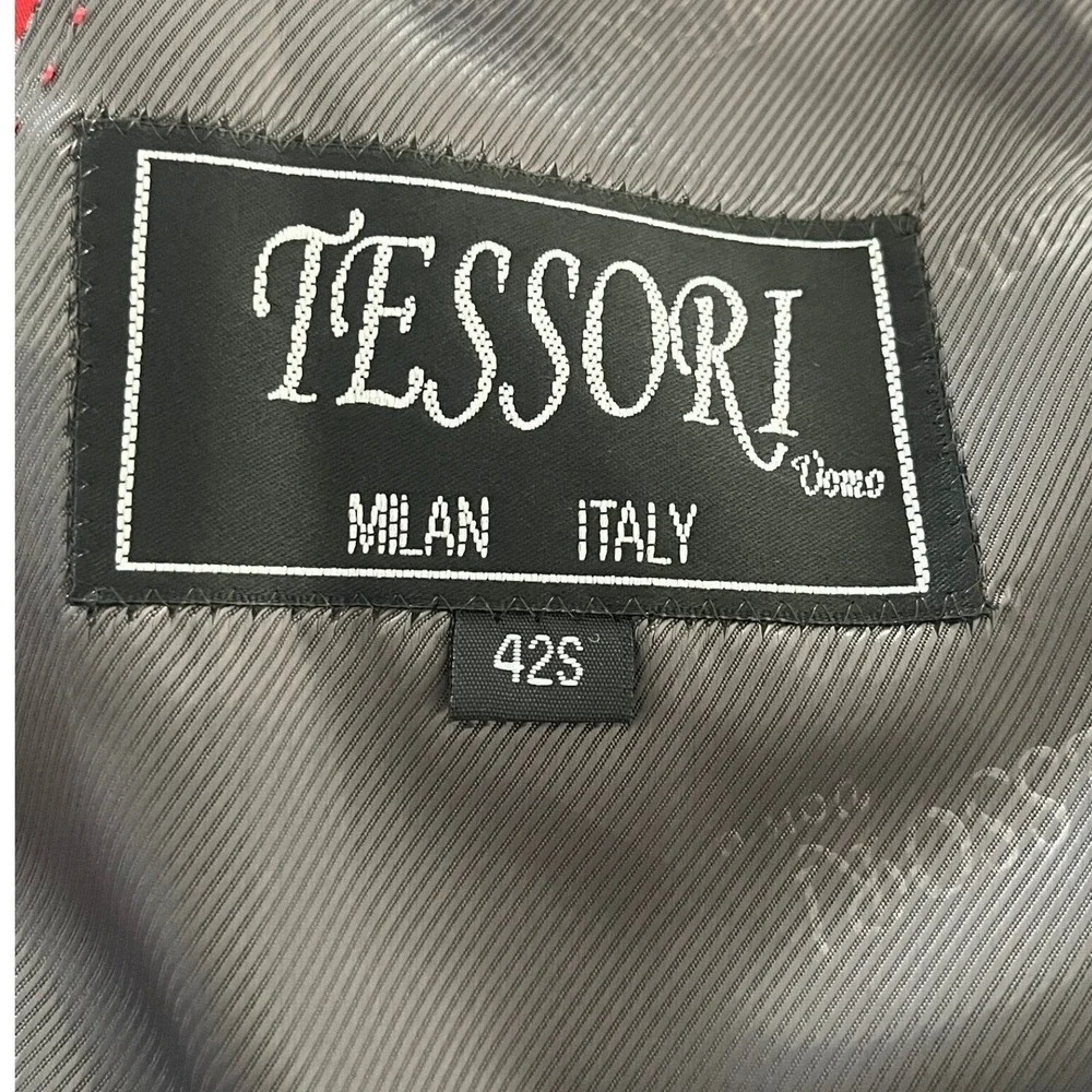 Tessori Uomo Mens 42S Black 100% Wool‎ Tuxedo Blazer Tailored In Italy Luxury